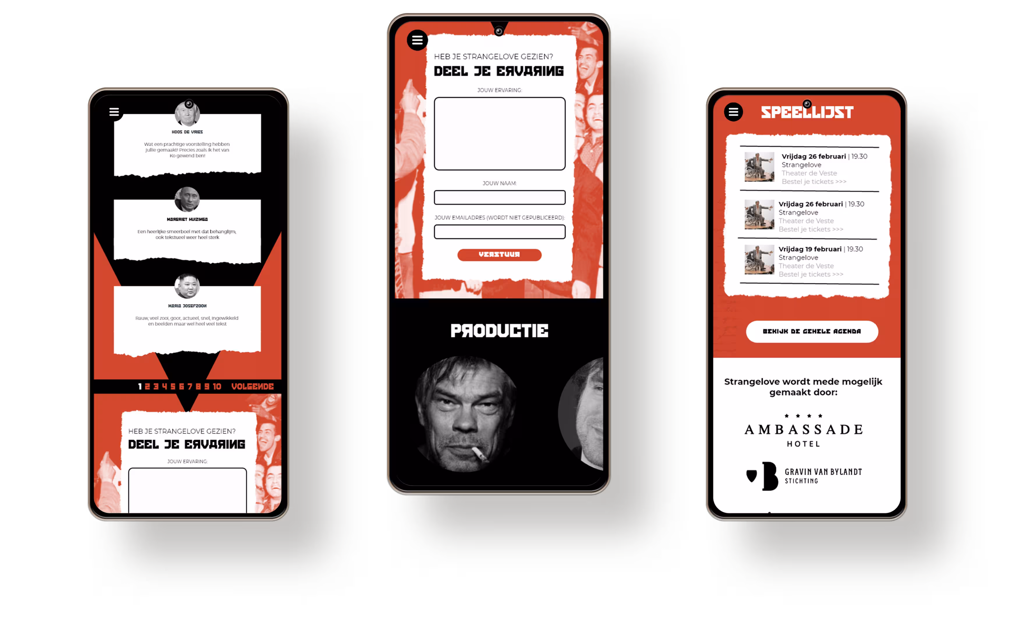 mockups voor het herontwerp van Kat op het Spek